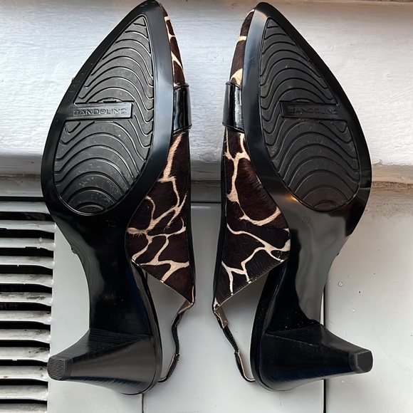 Bandolino calf hair giraffe print slingback heels - Picture 6 of 6